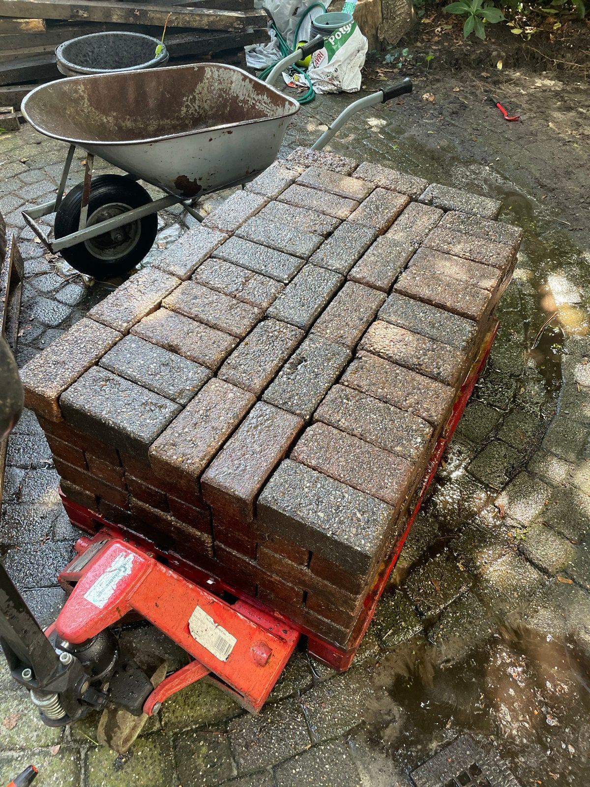 Gratis betonklinkers afhalen (6,5 m2), Ophalen, Gebruikt, Klinkers, 5 tot 10 m²