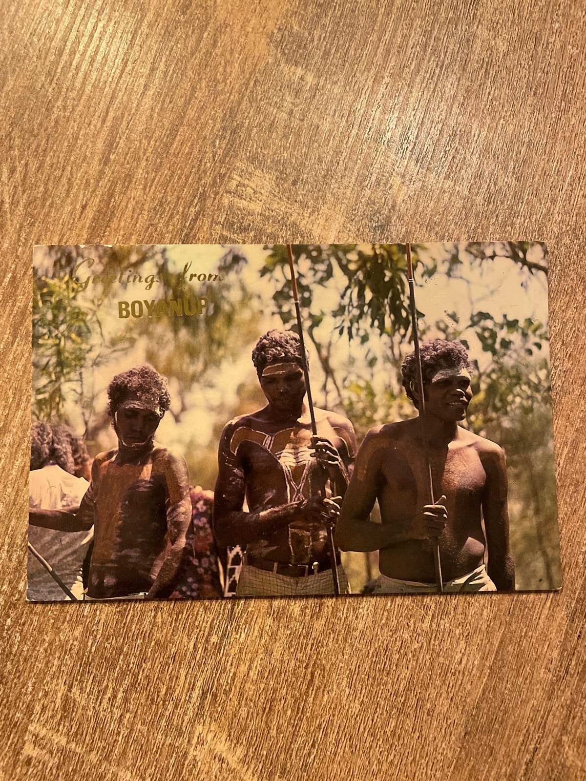 Vintage Ansichtkaart Aboriginals Boyanup Australië, Ophalen of Verzenden, 1980 tot heden, Gelopen, Buiten Europa