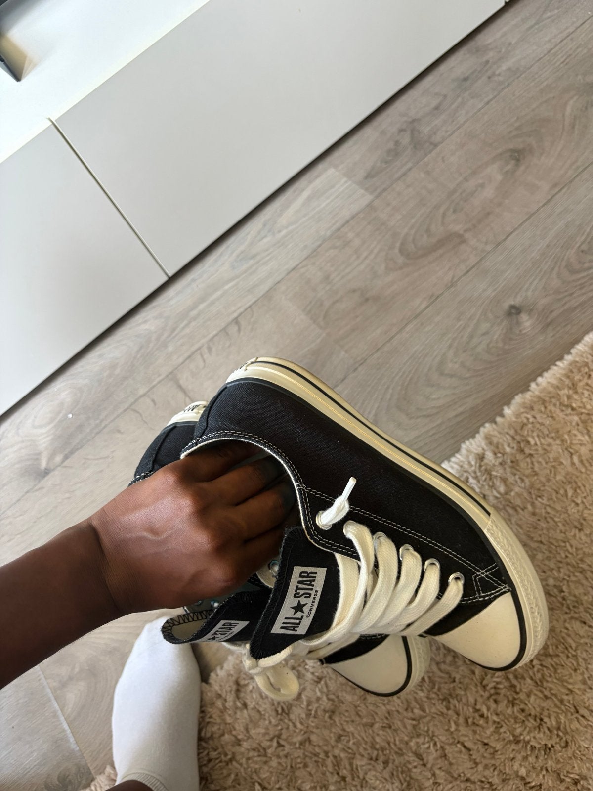Converse All Star Sneakers Zwart Maat 41,5, Ophalen, Gedragen, Zwart, Sneakers of Gympen