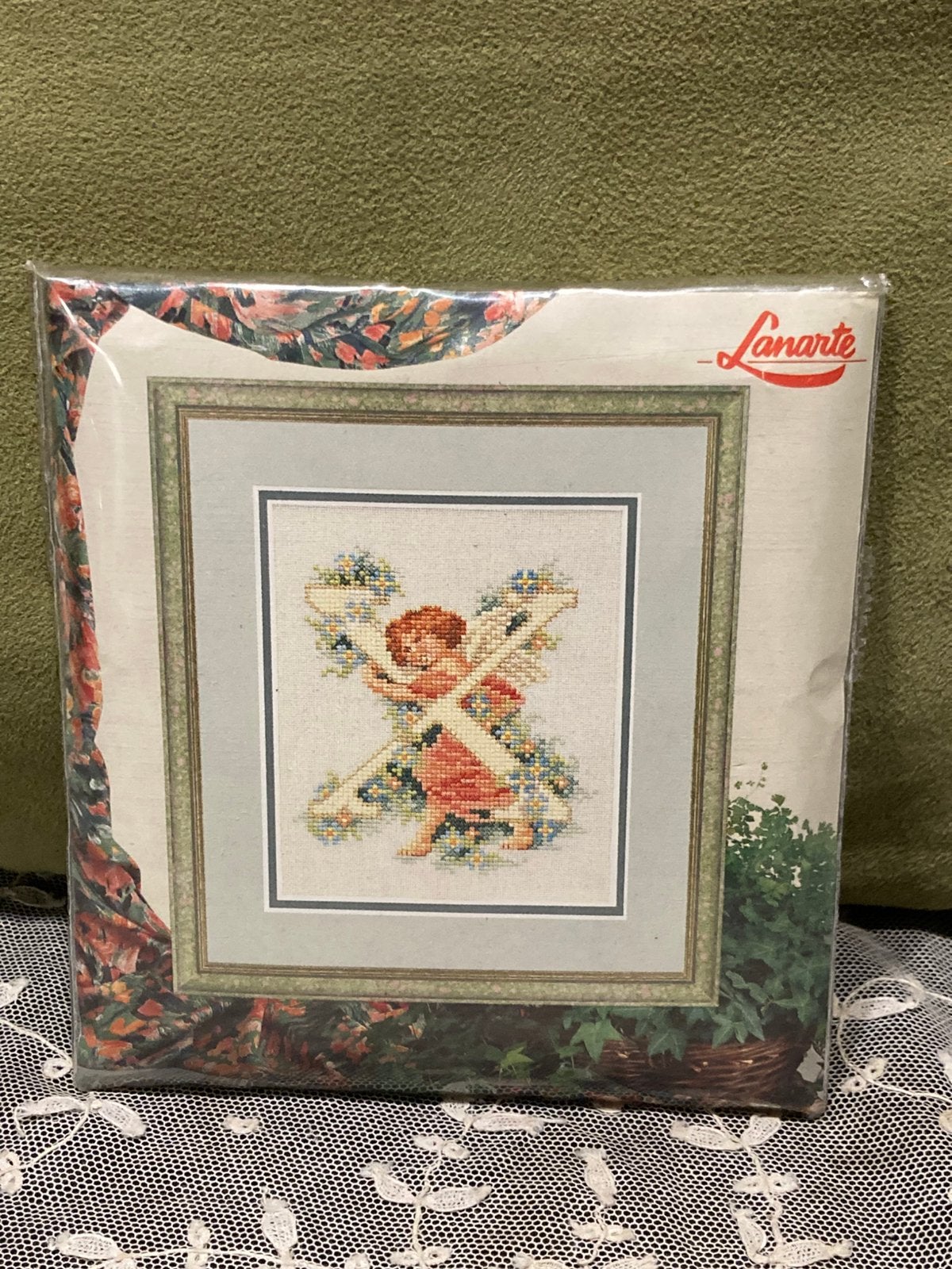 Borduurpakketje Engel met de letter X (261124), Hobby en Vrije tijd, Borduren en Borduurmachines, Ophalen of Verzenden, Nieuw
