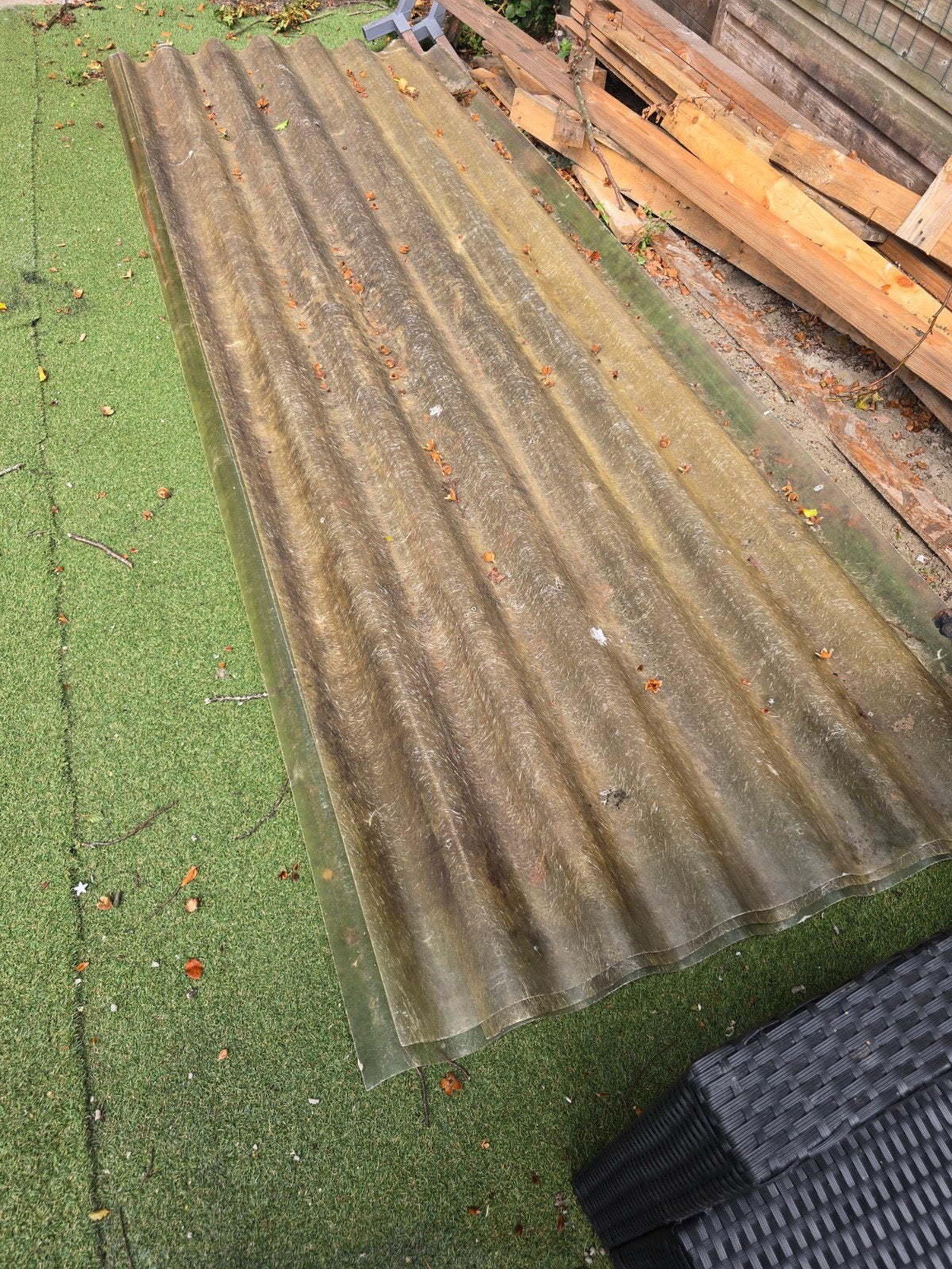 Golfplaten - Transparant, Gebruikt, Zwart, Ophalen of Verzenden, 15 m² of meer