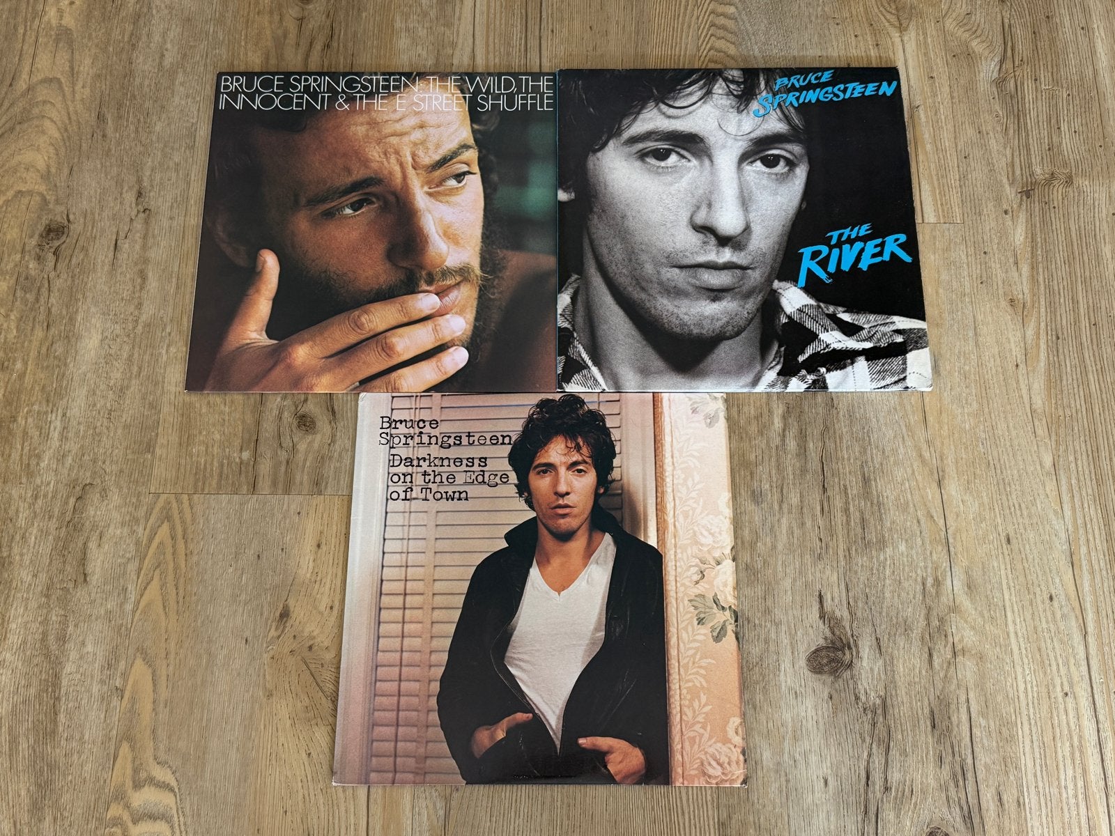Bruce Springsteen LP's: The Wild, The River, Darkness, Ophalen, LP, Rock, Gebruikt
