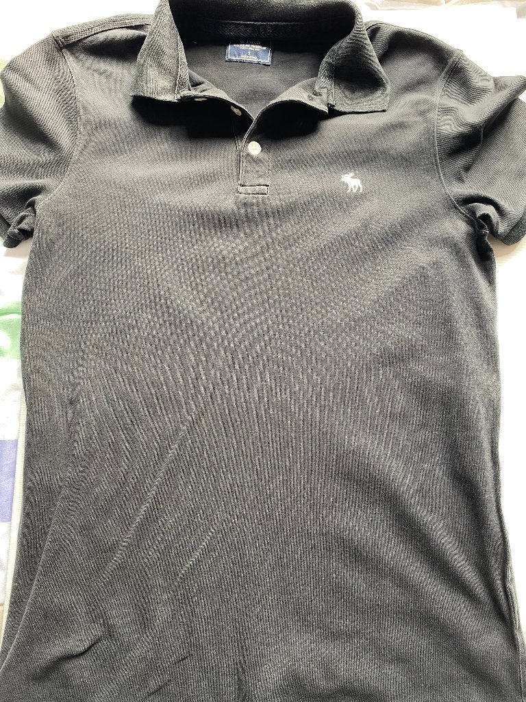 Abercrombie & Fitch zwarte polo (S), Verzenden, Zwart, Abercrombie & Fitch, Gedragen