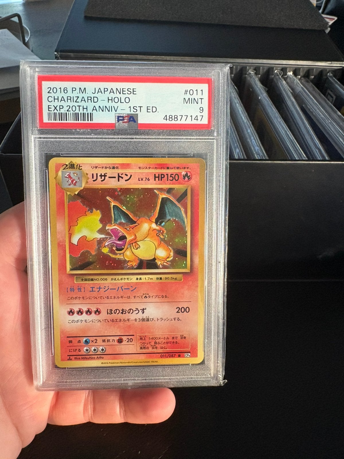 Charizard evo 2016 psa 9, Ophalen of Verzenden, Zo goed als nieuw, Meerdere kaarten, Foil