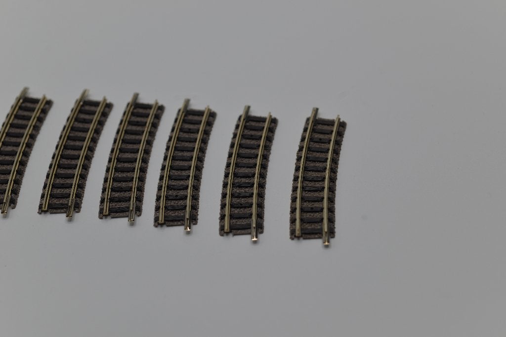 6X Fleischmann 9127 korte bochtjes N-spoor, -, -, Rails, Ophalen of Verzenden