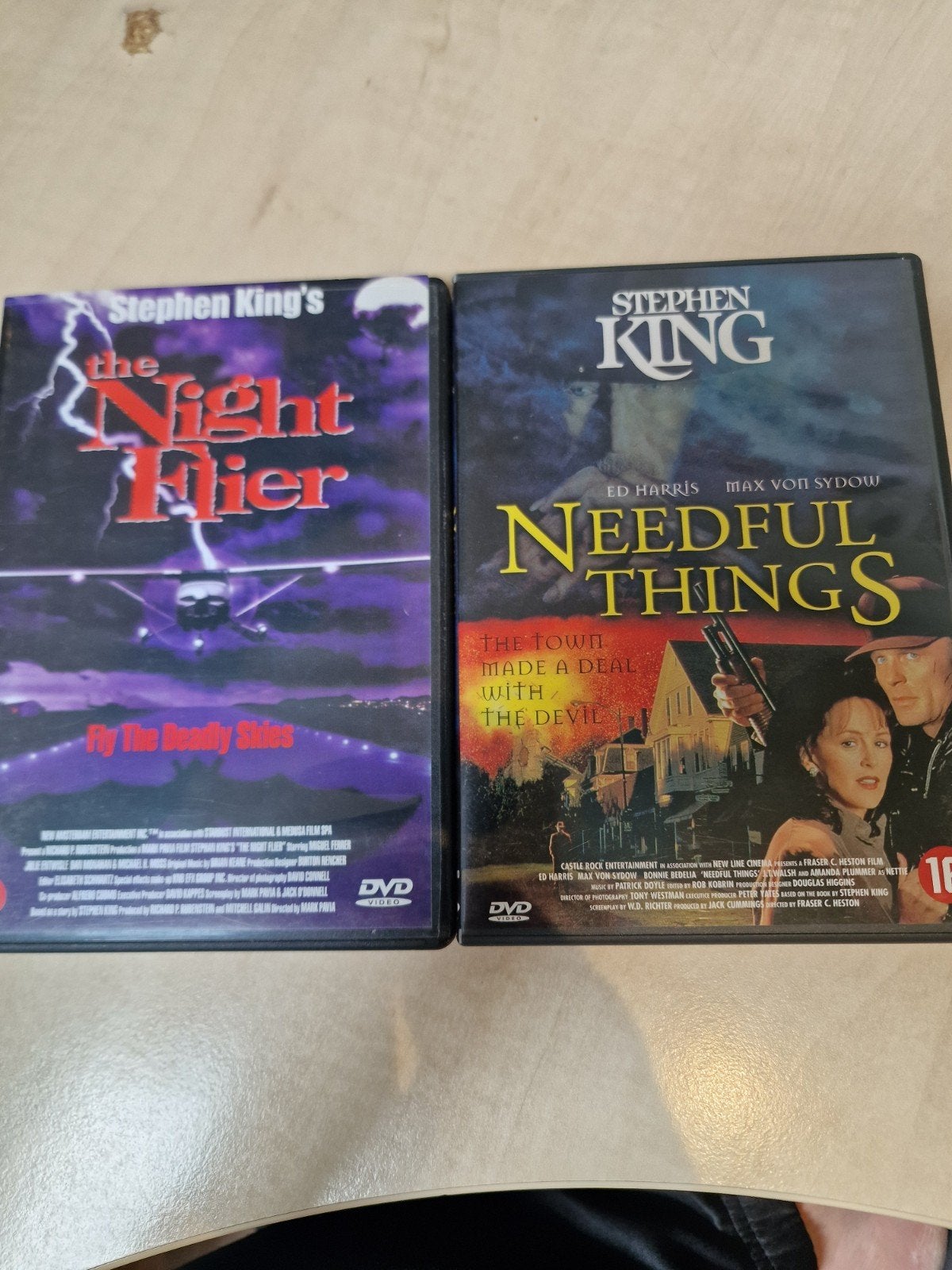 Stephen King DVD's: The Night Flier & Needful Things, Vanaf 16 jaar, Ophalen of Verzenden, Gebruikt, Bovennatuurlijke thriller