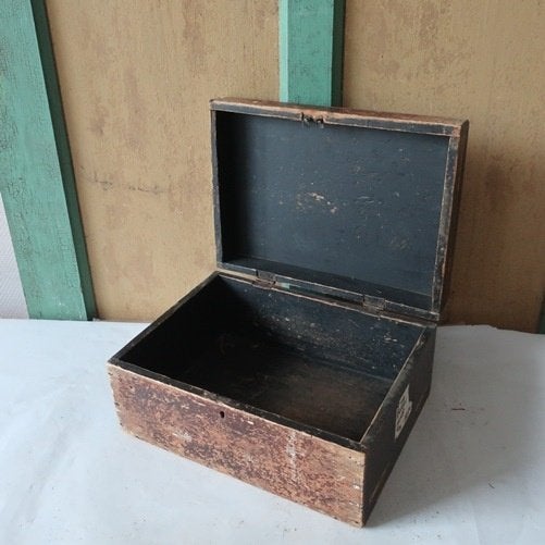Houten kistje origineel 29 x 22 x 14 cm hout oud kist, Minder dan 50 cm, Gebruikt, Minder dan 50 cm, Ophalen of Verzenden