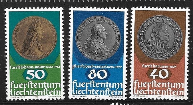 Liechtenstein 1978 Munten, Verzenden, Overige landen, Postfris