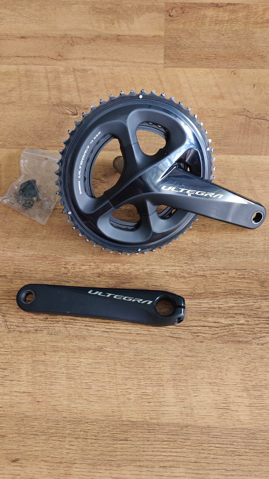 Shimano Ultegra crankstel 52-36 met 4iiii Powermeter, 175mm, Fietsen en Brommers, Gebruikt, Racefiets, Aluminium, Shimano