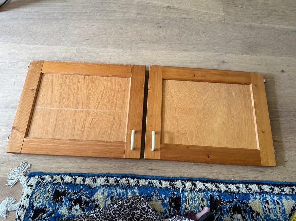 Lundia original massief vurenhout  kastdeurtjes (2 stuks), Ophalen of Verzenden, Gebruikt