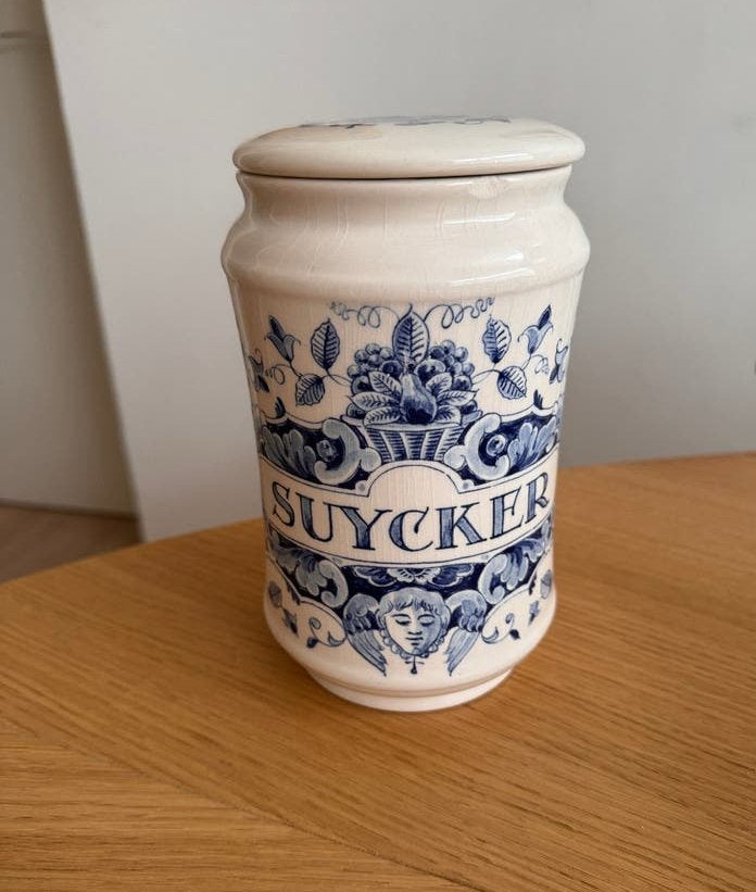 Vintage suikerpot Delfts blauw, Antiek en Kunst, Ophalen of Verzenden