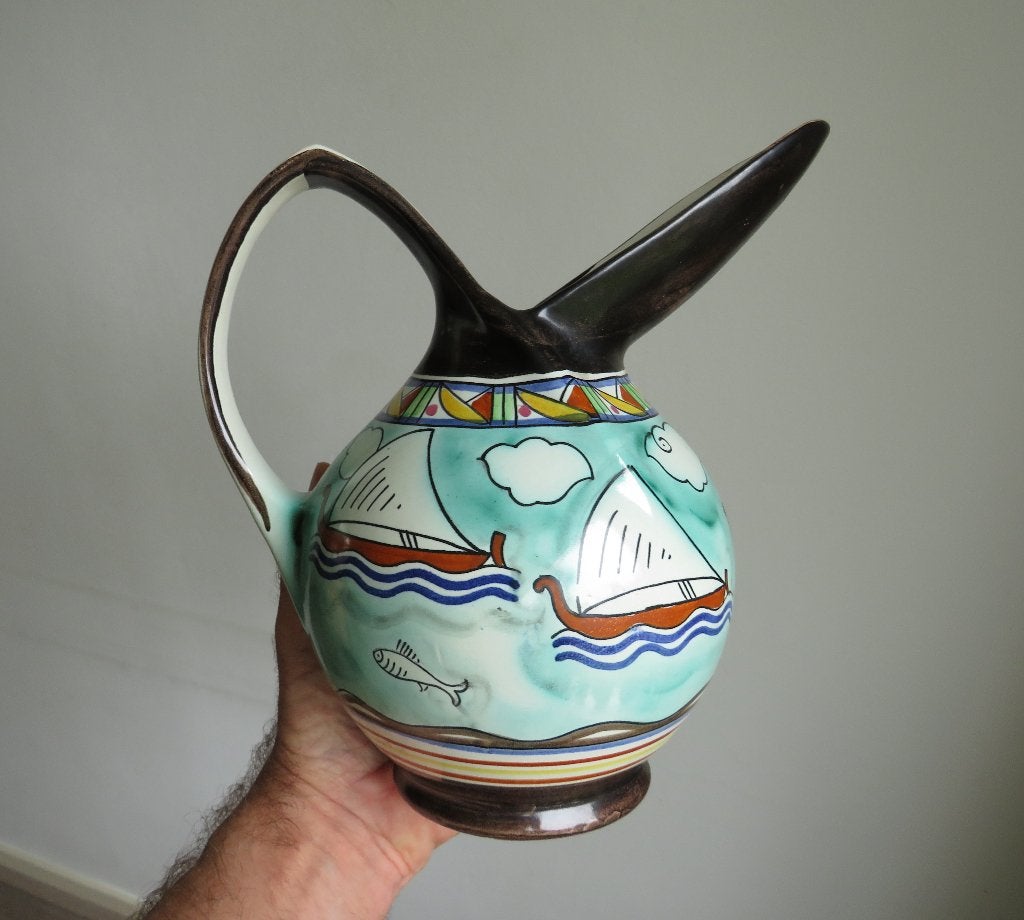 Goedewaagen Gouda Snavelkan Decor Viking - art deco jaren 30, Antiek en Kunst, Antiek | Keramiek en Aardewerk, Ophalen of Verzenden
