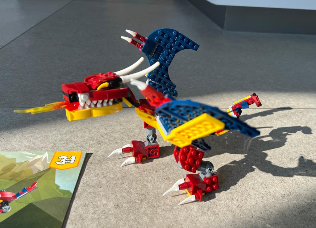 Lego Creator vuur draak 31102 set 3-in-1, Lego, Compleet, Ophalen of Verzenden, Zo goed als nieuw