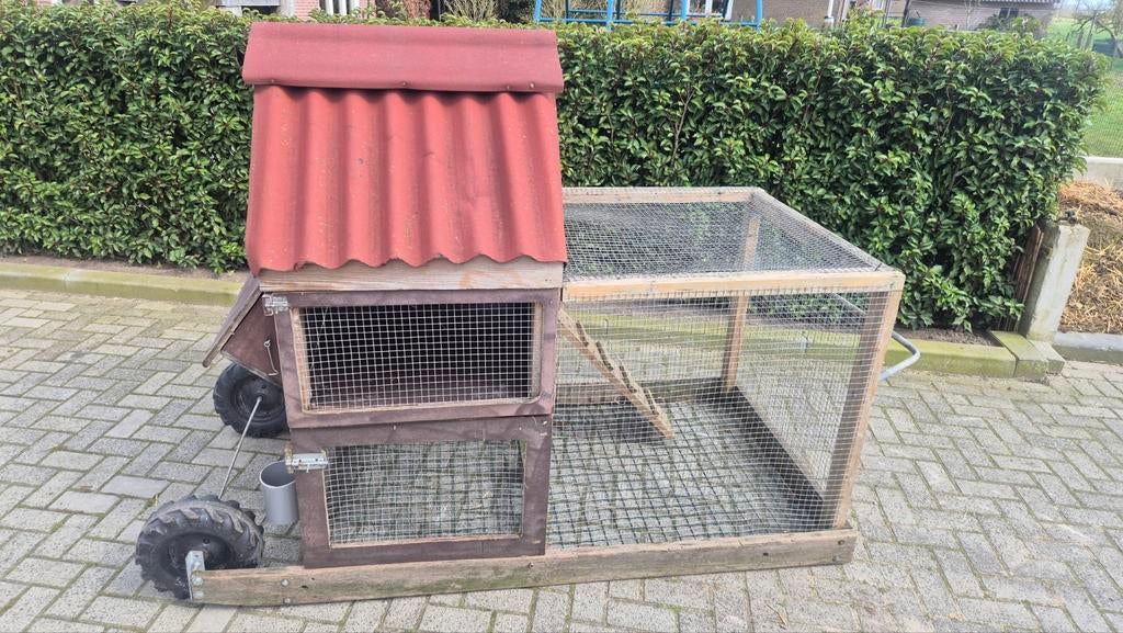 Konijnenren, Dieren en Toebehoren, Knaagdieren en Konijnen | Hokken en Kooien, 60 tot 90 cm, Ophalen of Verzenden, Ren, 110 cm of meer