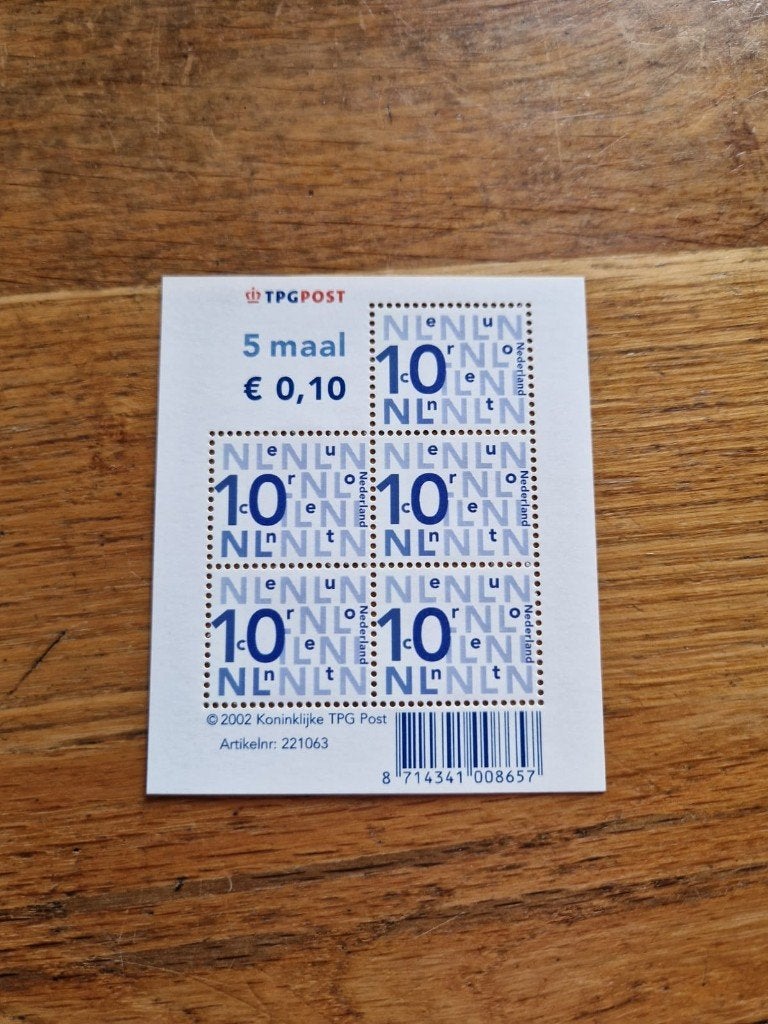 Nederland postfris jaar 2002 nr v2135b TPG Post, Verzenden, Na 1940, Postfris