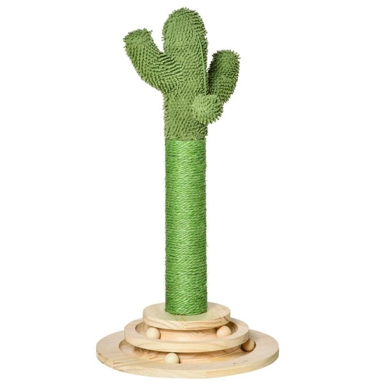 PawHut katten krabpaal cactus kattenboom grenenhout sisaltou, Ophalen, Nieuw, Krabpaal