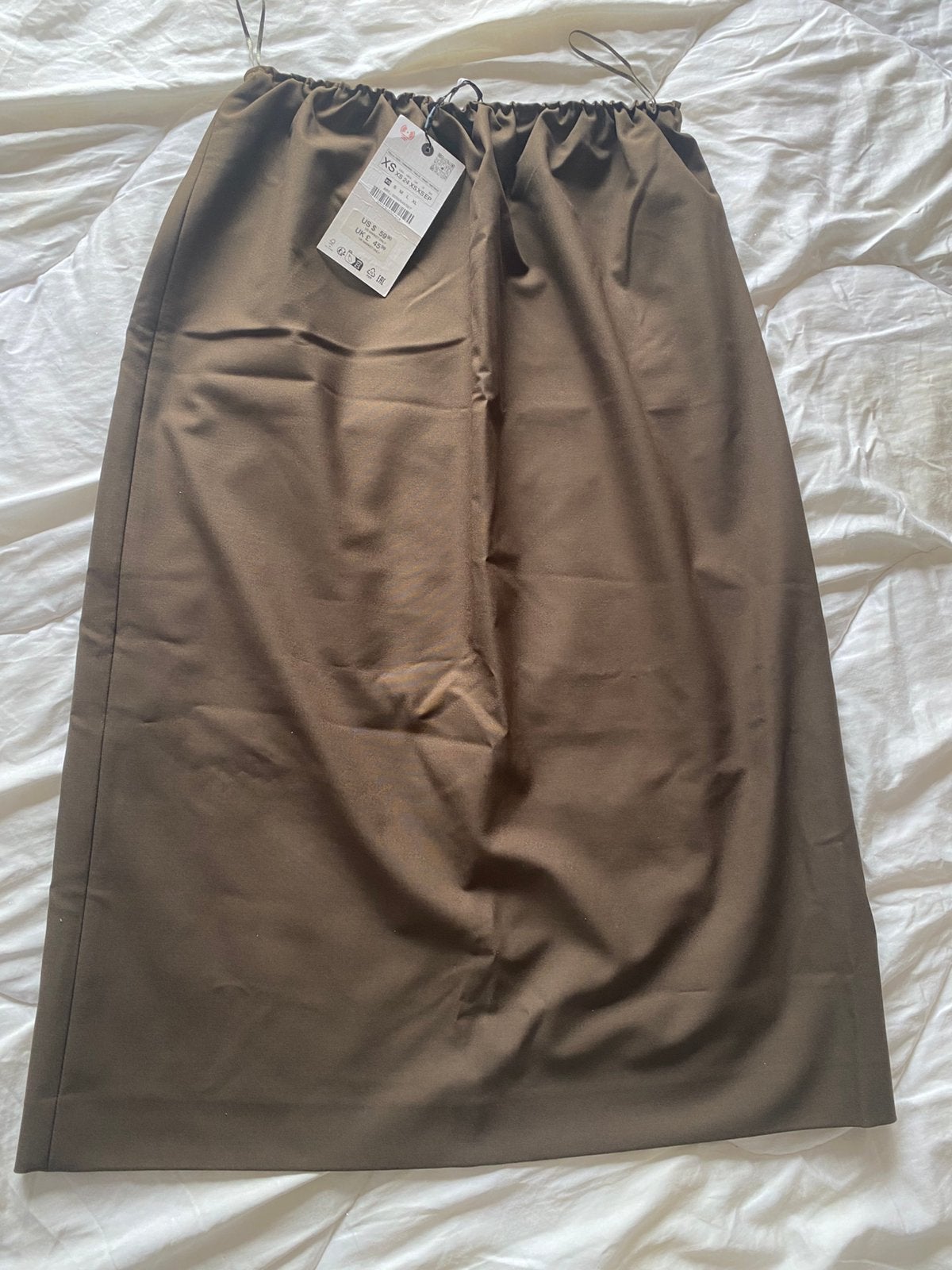 Zara Midi Rok - Bruin - Nieuw met kaartjes, Bruin, Nieuw, Ophalen of Verzenden, Maat 34 (XS) of kleiner