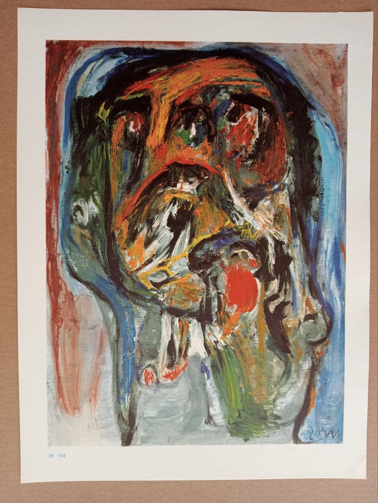 Asger Jorn Cobra offset prent druk jaren 60, Antiek en Kunst, Ophalen of Verzenden