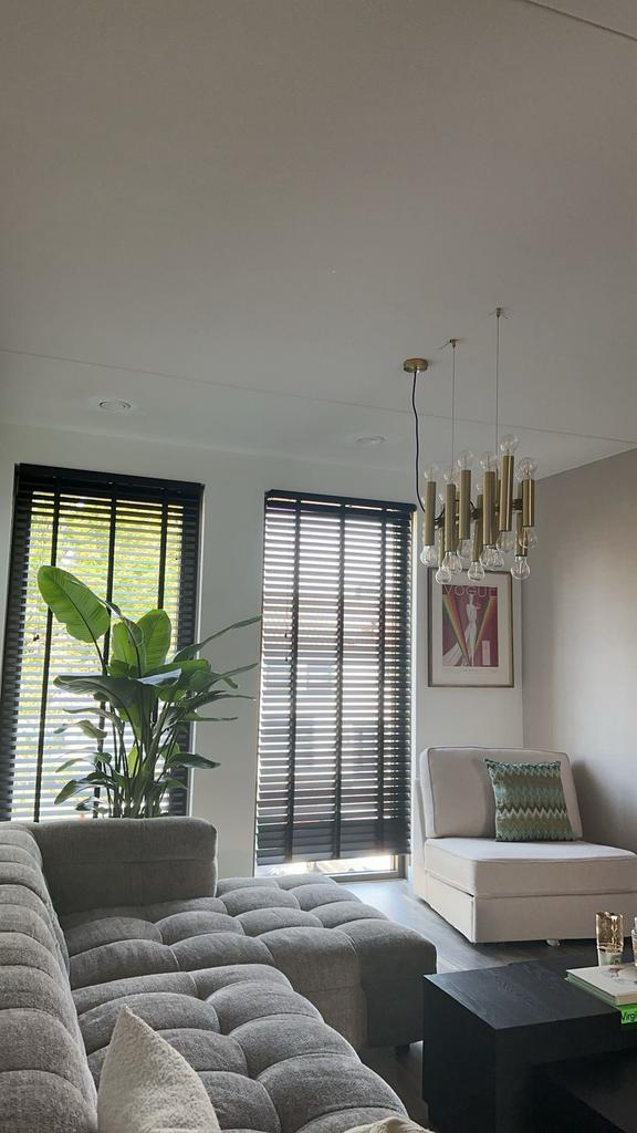 Houten jaloezie raam bekleding zwart mat 100 - 220, Huis en Inrichting, Stoffering | Gordijnen en Lamellen, 100 tot 150 cm, Eric kuster westwing praxis
