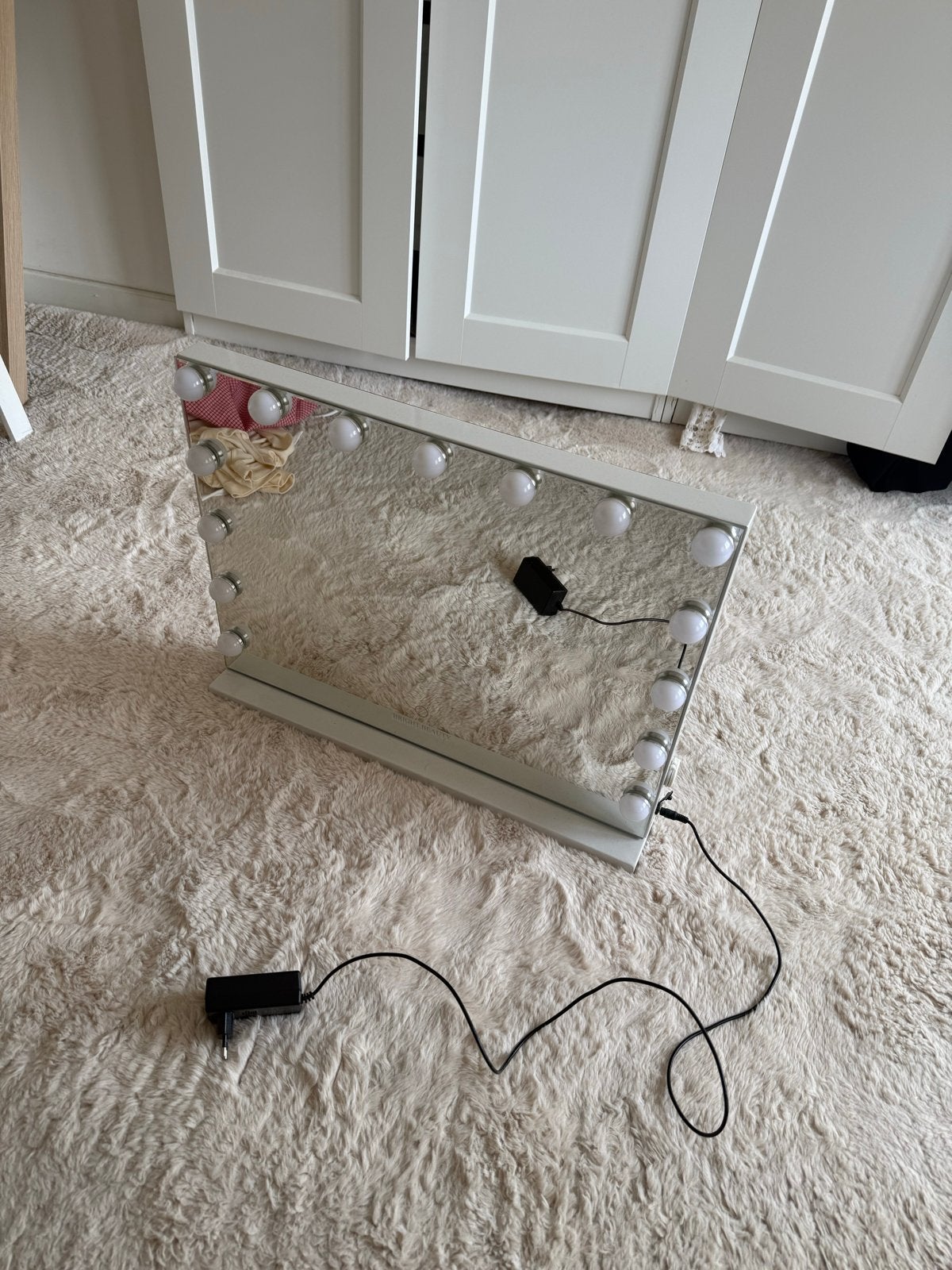 Hollywood spiegel met verlichting, Huis en Inrichting, Woonaccessoires | Spiegels, Gebruikt, 100 tot 150 cm, Ophalen of Verzenden