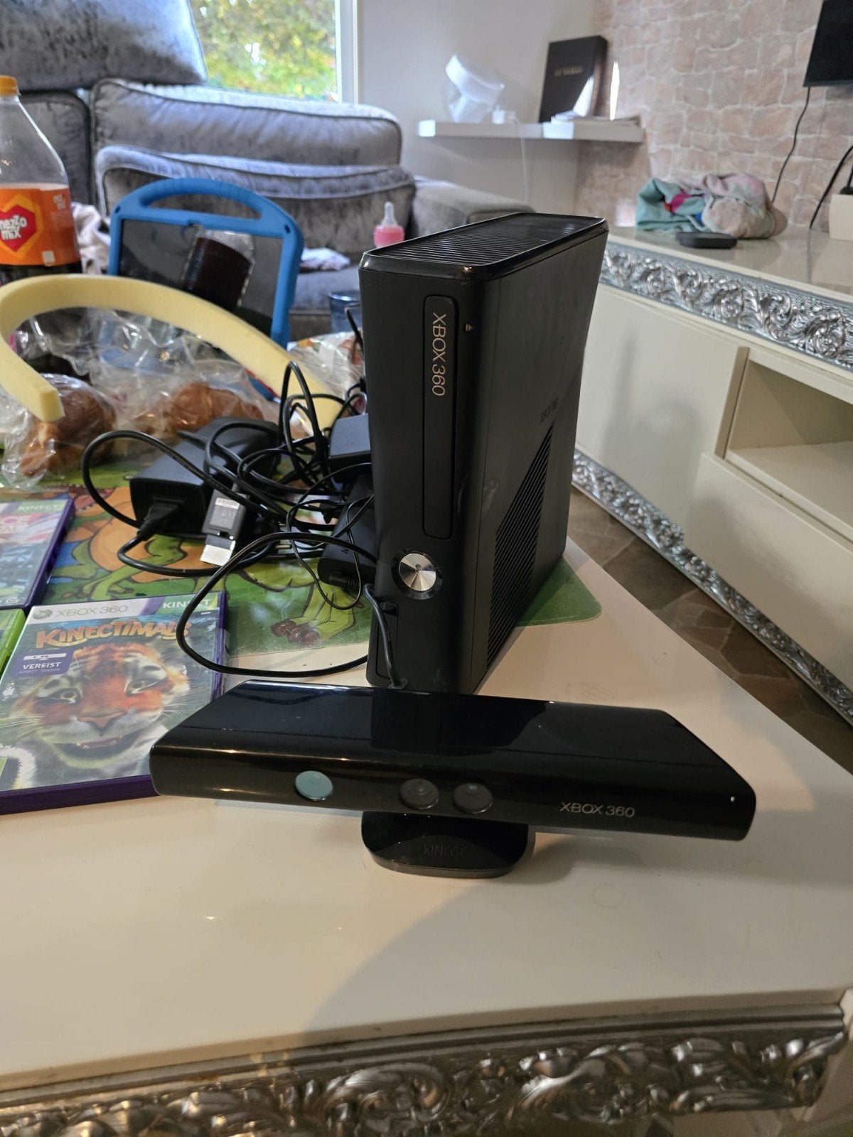 Xbox 360 met Kinect en 9 spellen, Gebruikt, Vanaf 18 jaar, Overige genres, Ophalen of Verzenden