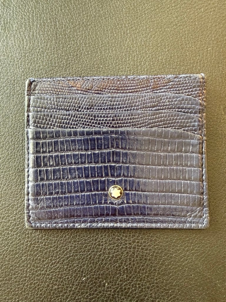 Montblanc Meisterstück Selection Lizard Pocket Holder, Sieraden, Tassen en Uiterlijk, Portemonnees, Ophalen of Verzenden, Gebruikt