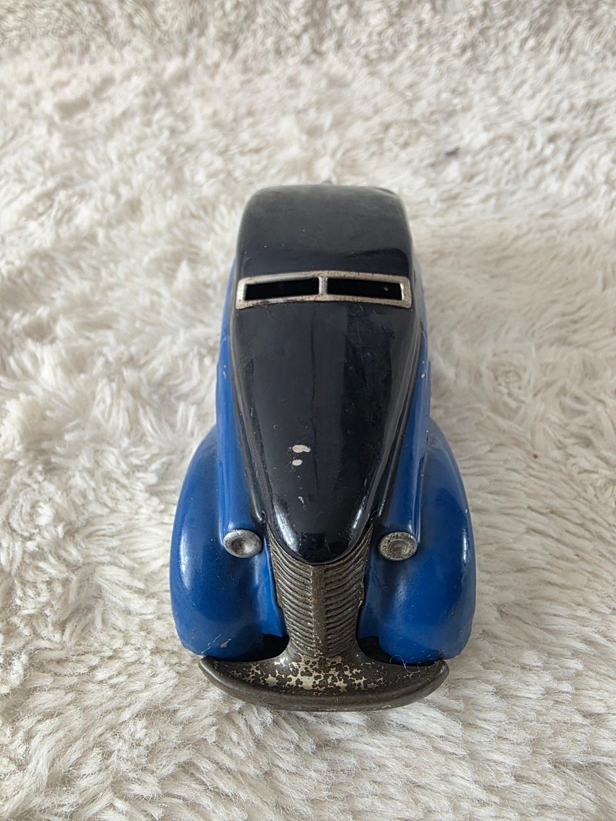 Zeldzame vintage Schuco Patent 1010 opwindauto (blauw/zwart), Ophalen of Verzenden
