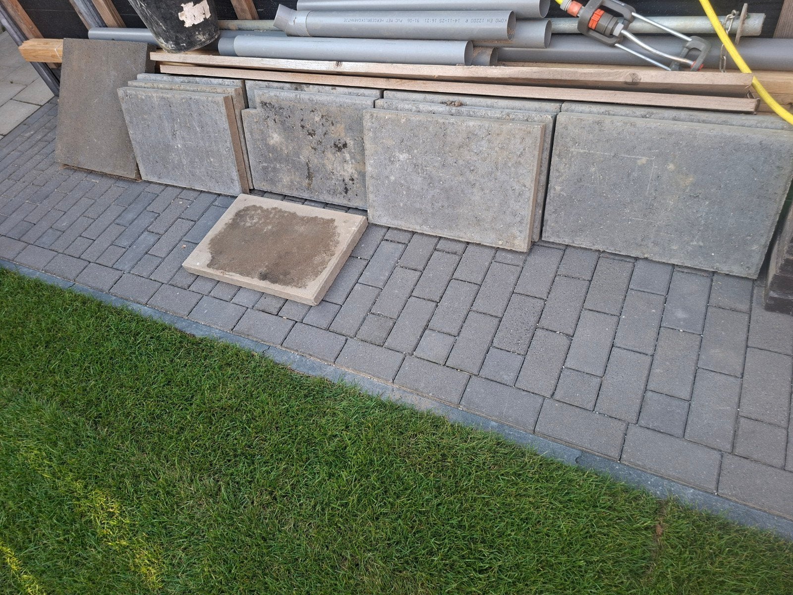 11 Betontegels 60x40x5 cm - Ideaal voor terras of pad, Tuin en Terras, Ophalen, Gebruikt, 10 m² of meer, Beton
