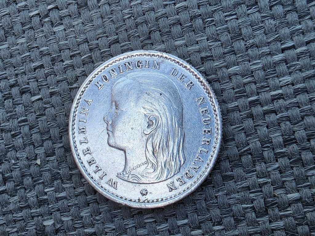 10 cent 1895, prachtig muntje, Zilver, Ophalen of Verzenden, 10 cent, Koningin Wilhelmina