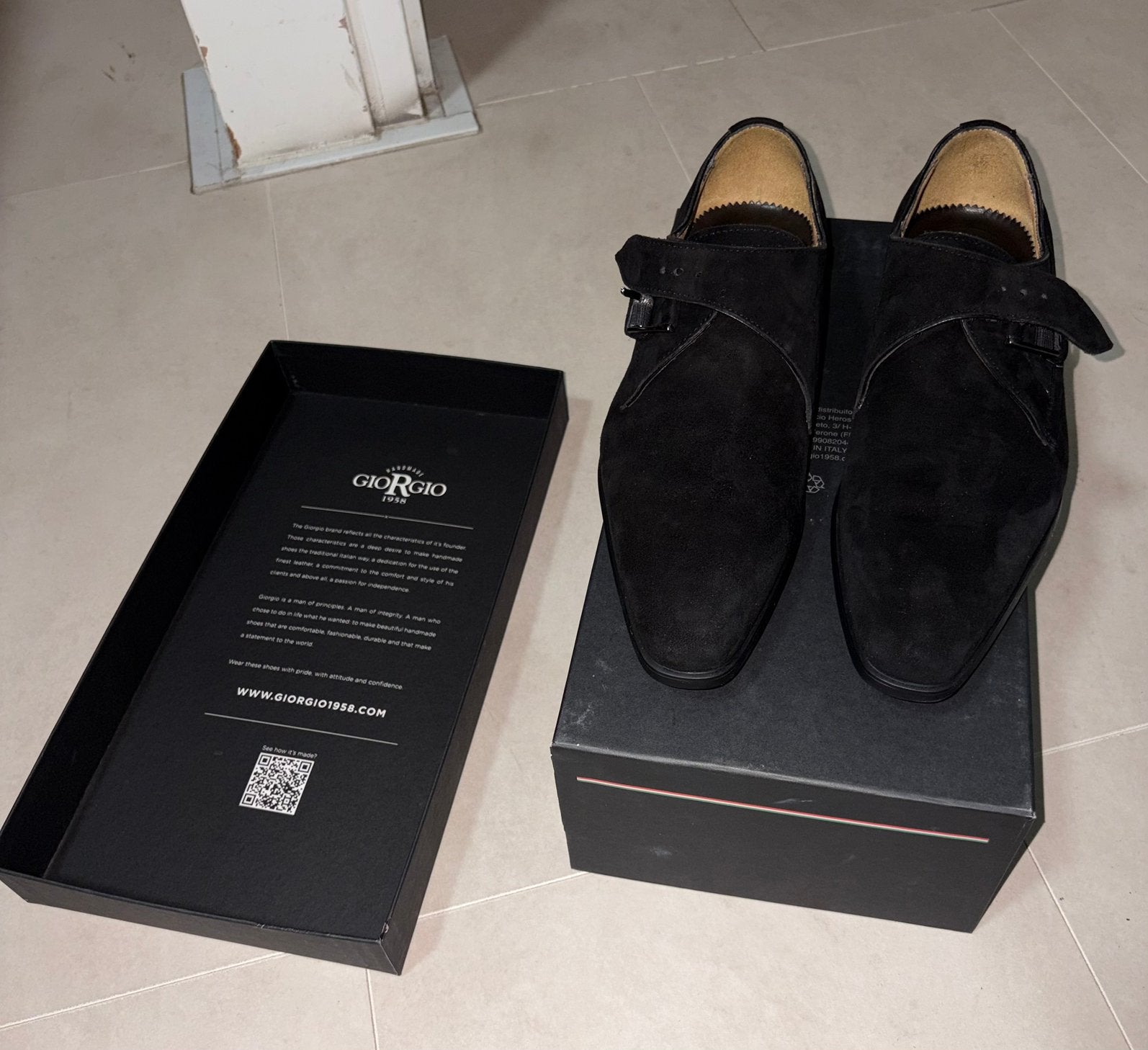 Handmade Giorgio Azzurro hoogwaardige kwaliteit, Ophalen, Zo goed als nieuw, Zwart