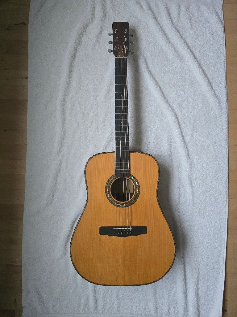 Linkshandige Handgebouwde Mach Akoestische gitaar, Muziek en Instrumenten, Ophalen, Gebruikt, Western- of Steelstringgitaar