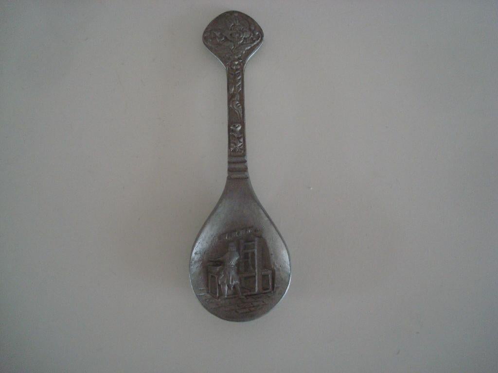 Tinnen lepel boekdrukker, Antiek en Kunst, Ophalen of Verzenden