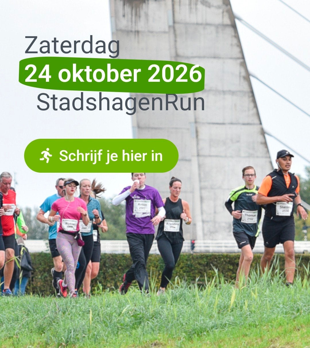 2x Startbewijs Stadshagenrun Zwolle 15km, Twee personen, Oktober