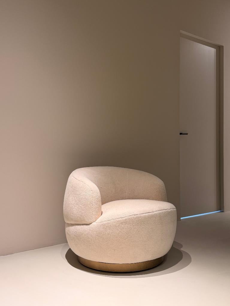 RICHMOND | Draaifauteuil Teddy White, Nieuw, 75 tot 100 cm, Ophalen of Verzenden, 50 tot 75 cm