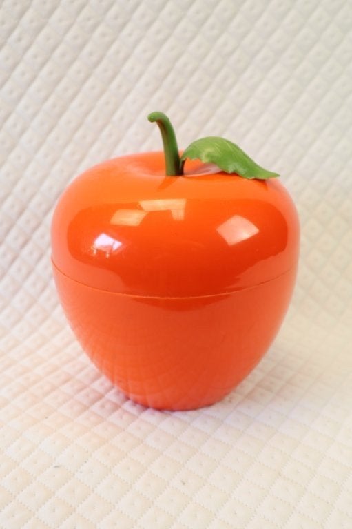 Vintage oranje appel ijsemmer, Ophalen of Verzenden, Huis en Inrichting