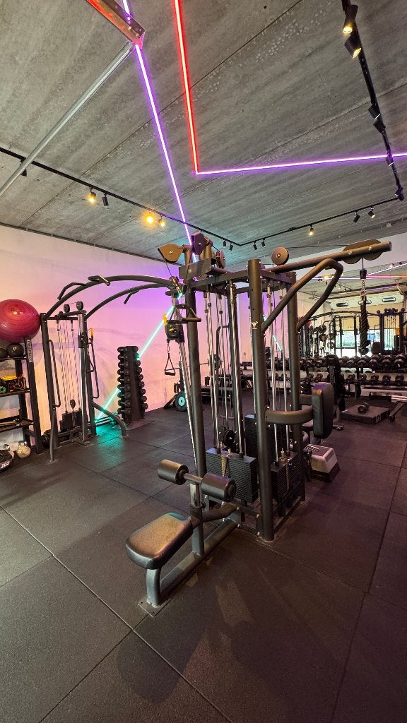 GymFit 5-Stack Multistation – Cable Jungle & Crossover, Ophalen, Gebruikt, Metaal, Krachtstation