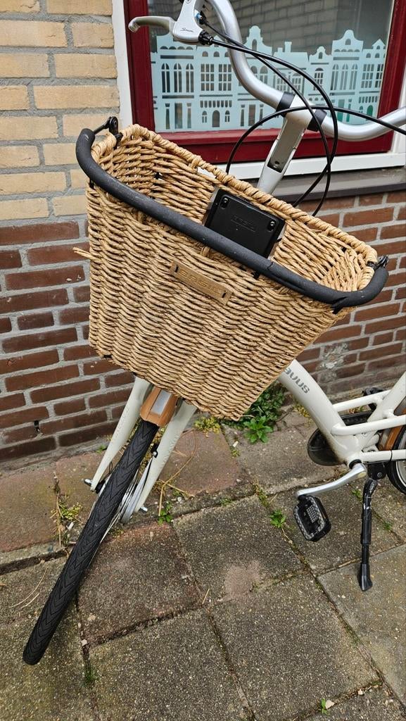Basil: Rotan fietsmand met stuurbevestiging, Ophalen, Gebruikt, Onbekend, Stuurbevestiging