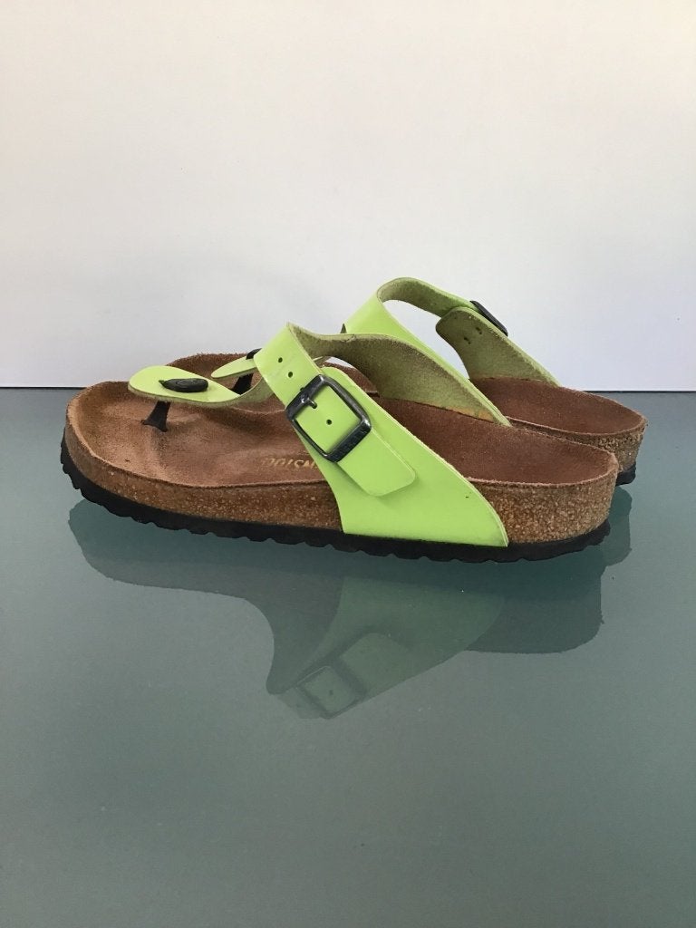 Birkenstock groene Gizeh 39 | slippers | Gratis verzenden, Slippers, Verzenden, Zo goed als nieuw, Groen