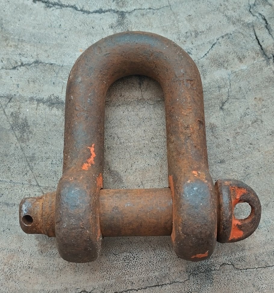 Vintage D-sluiting "shackle", Ophalen of Verzenden