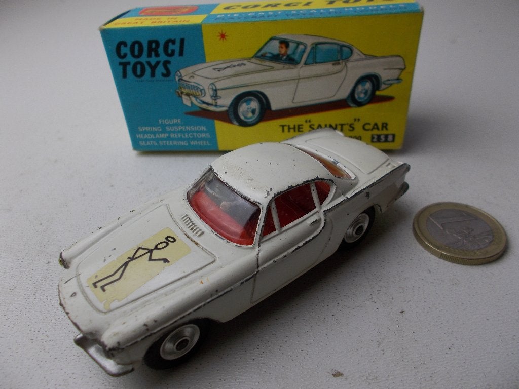 1965 Corgi Toys 258 THE "SAINTS" CAR VOLVO P.1800 + Doosje!, Hobby en Vrije tijd, Modelauto's | 1:43, Ophalen of Verzenden, Zo goed als nieuw