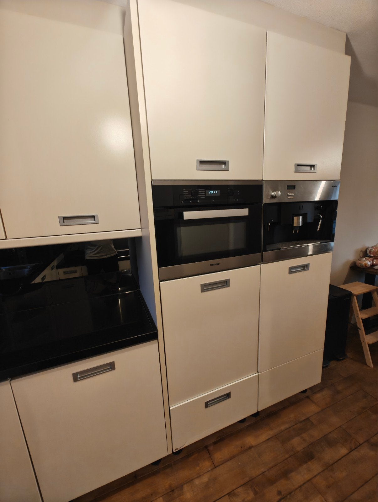Complete keuken met inbouwapparatuur, Ophalen, Gebruikt, Crème, U-keuken