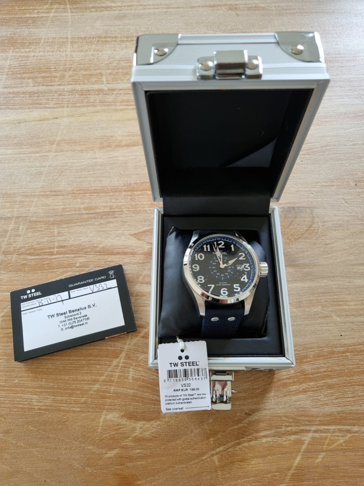 TW Steel VS32 Volante horloge, nieuw in doos, Ophalen of Verzenden, Nieuw, Staal, Overige merken