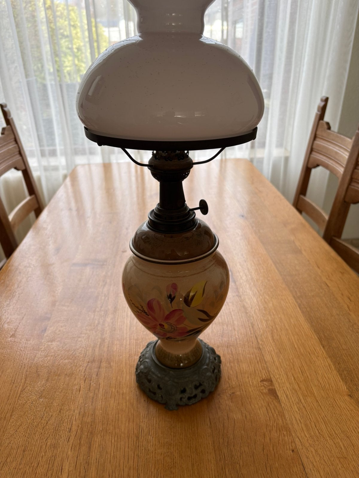 Vintage olielamp, Antiek en Kunst, Antiek | Lampen, Ophalen