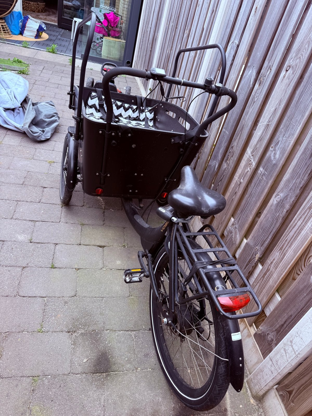 Vogue Superior 3 Elektrische Bakfiets + Regenhoes, Fietsen en Brommers, Fietsen | Bakfietsen, Gebruikt, Overige merken, 2 kinderen