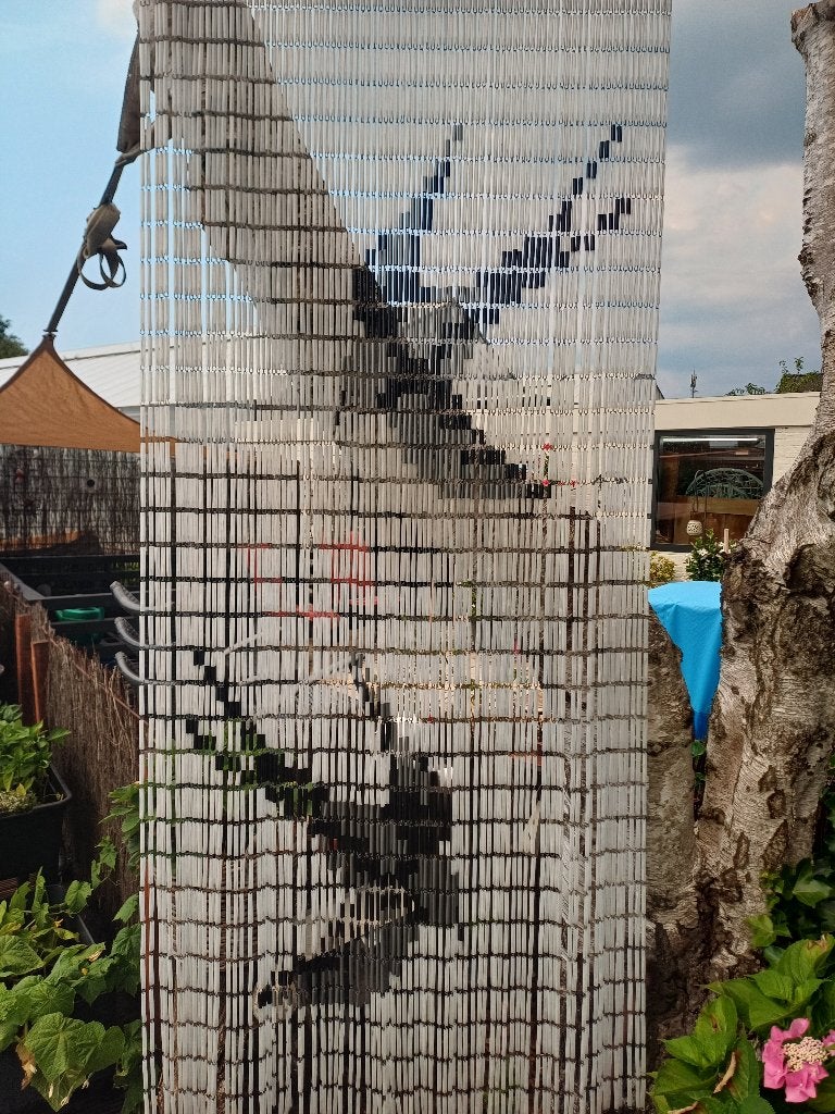 Kralengordijn zwaluwen transparant, Ophalen, Kunststof, 80 tot 100 cm, Overige typen