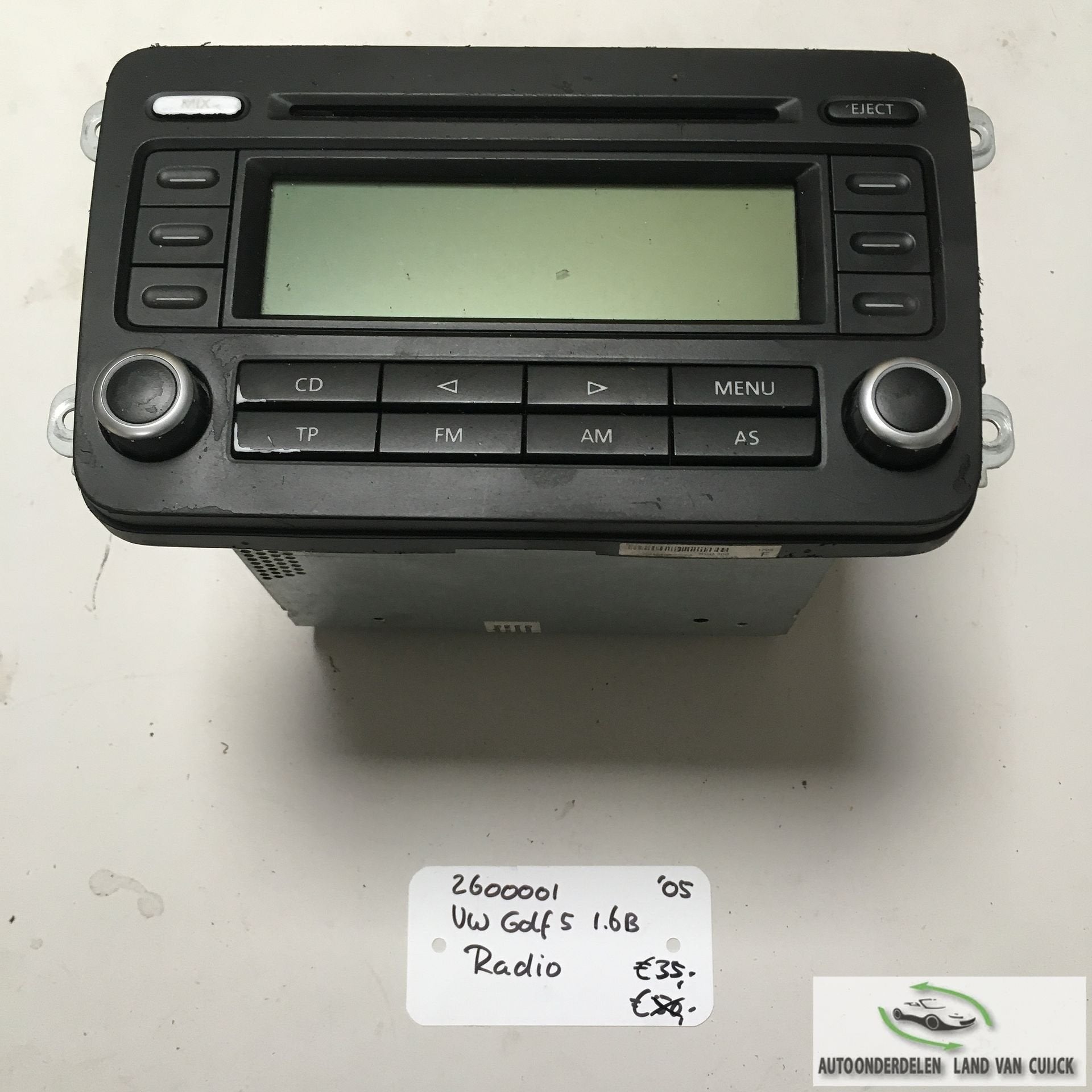 Vw Golf 5 1.6B 2005 5drs 2600001   Radiocd, Ophalen of Verzenden, -, -, -