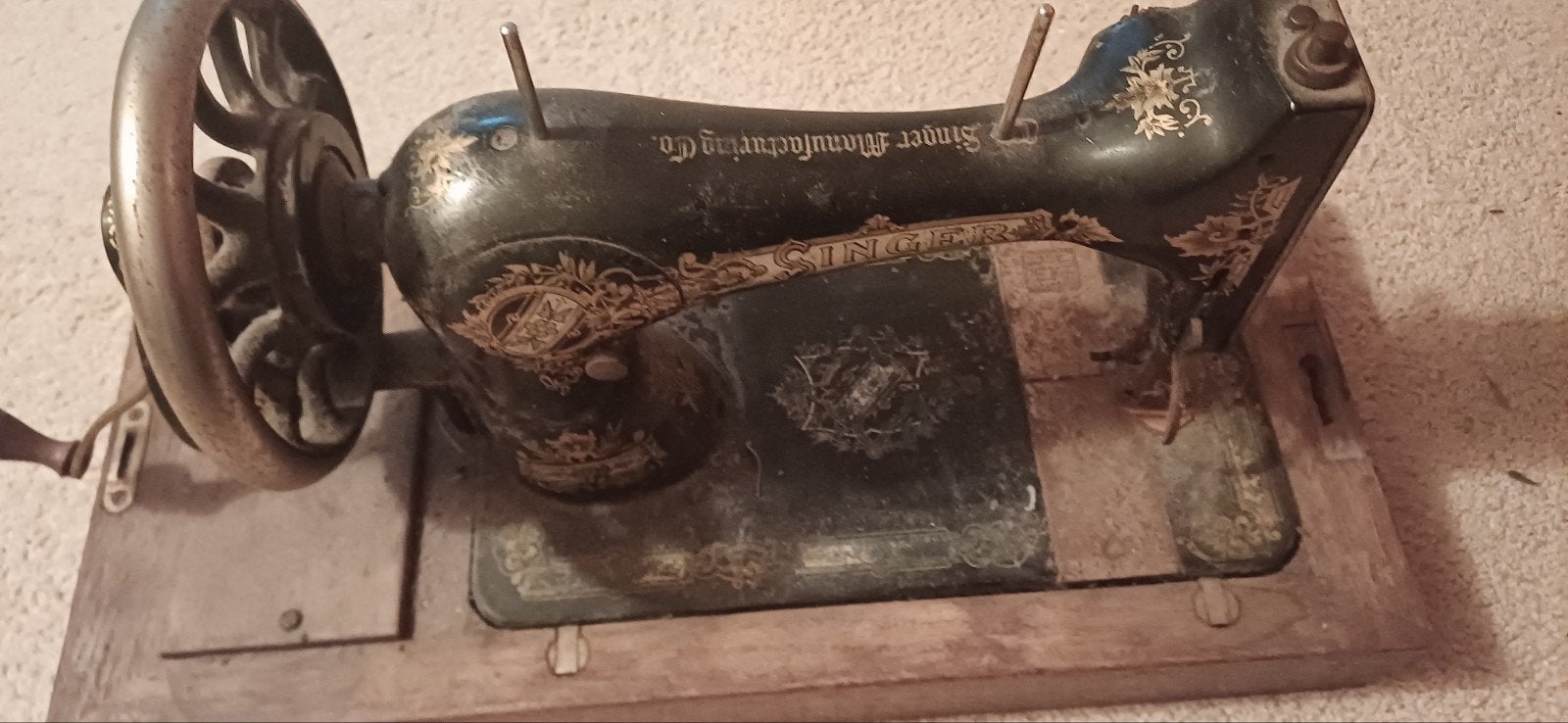 2 oude naaimachines, Ophalen