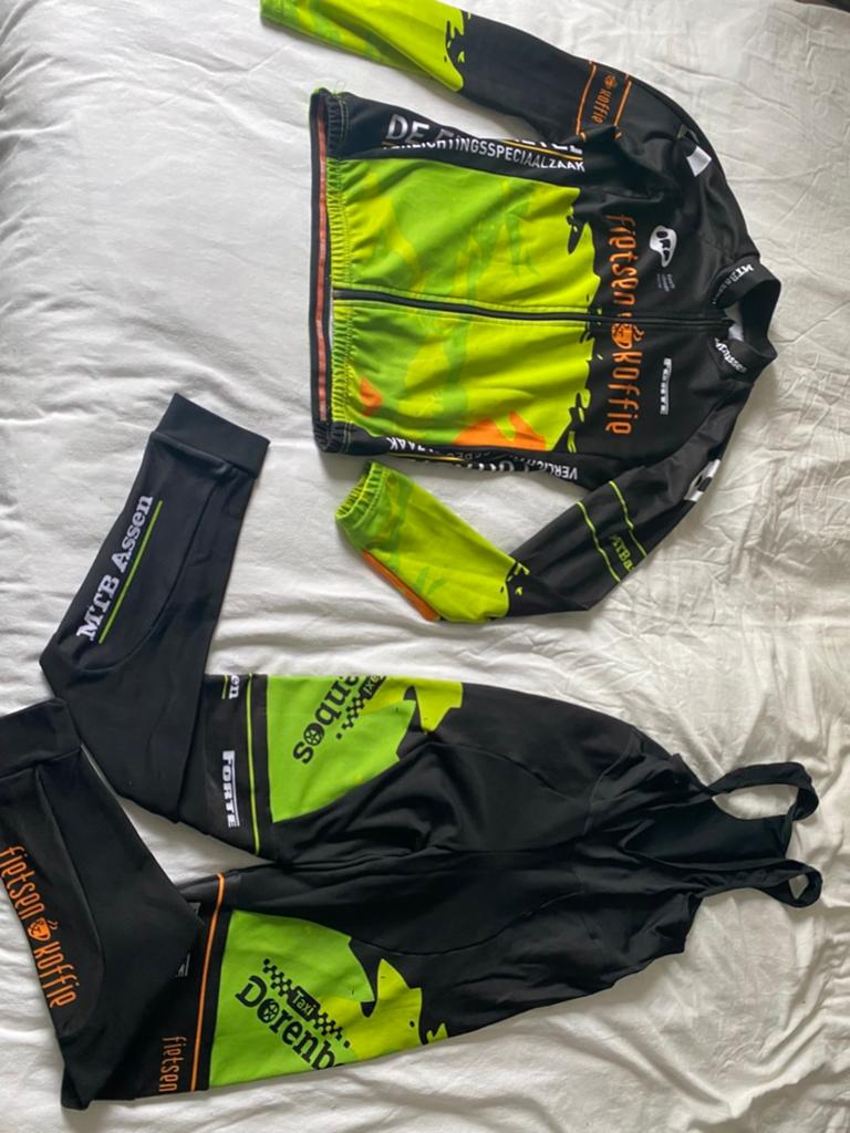 Fietskleding set vest en lange broek MTB assen maat L/Xl, Ophalen of Verzenden, Gebruikt, Kleding