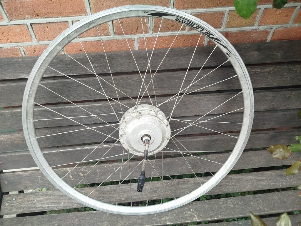 28 Inch voorwiel met 24 Volt 250 Watt Tranz-X Union Batavus, Ophalen of Verzenden, Gebruikt, Elektrische fiets, Motor