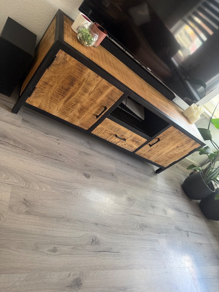 TV meubel, Huis en Inrichting, Kasten | Televisiemeubels, Ophalen, 150 tot 200 cm, Zo goed als nieuw, Minder dan 100 cm